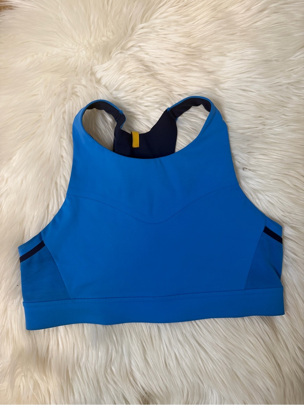Brooks Bright Blue High-Neck Sports Bra Size XL/D/DD